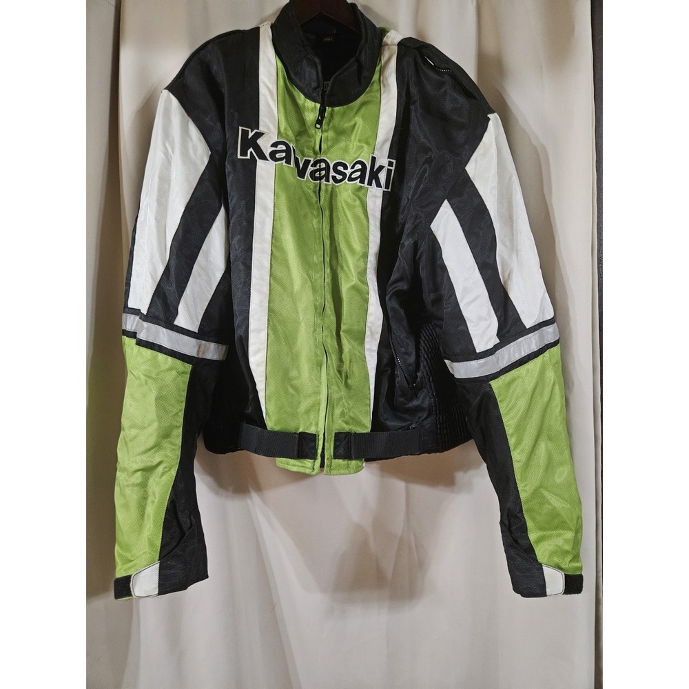 Vintage Kawasaki ZX Rider green‎ motorcycle jacket Authentic Original